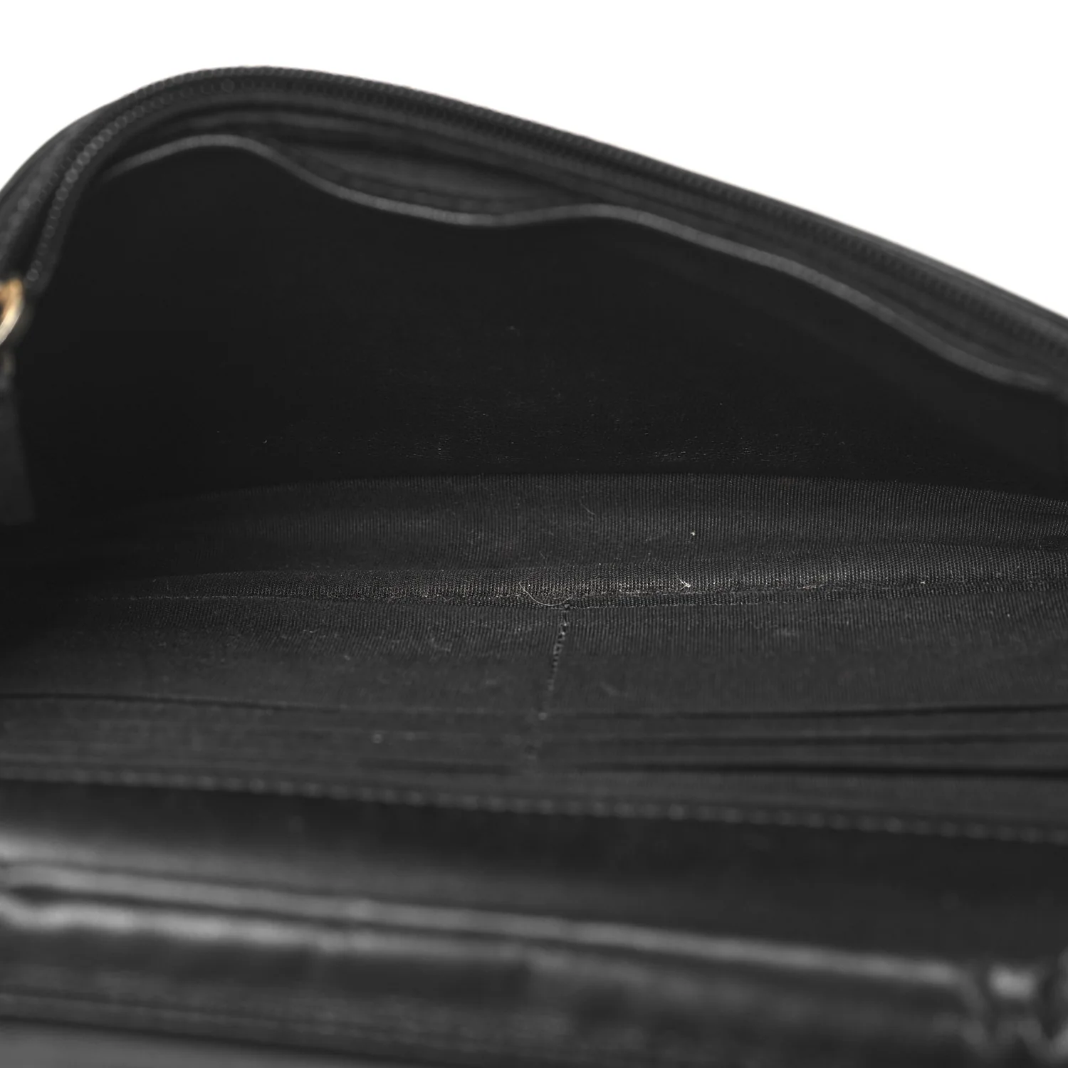 Lambskin Chevron Boy Wallet On Chain WOC Black - Top Club