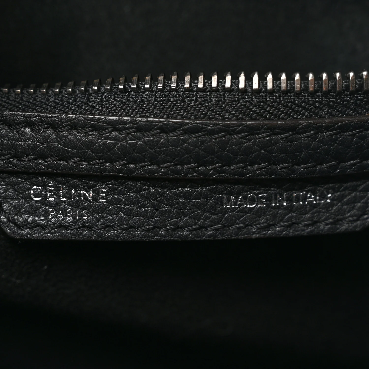 Drummed Calfskin Micro Luggage Black - Top Club
