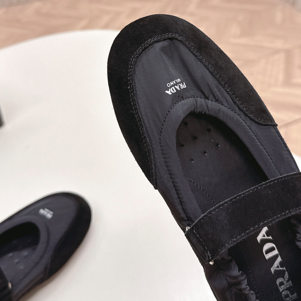 PRADA Re-Nylon and suede ballet flats - Top Club