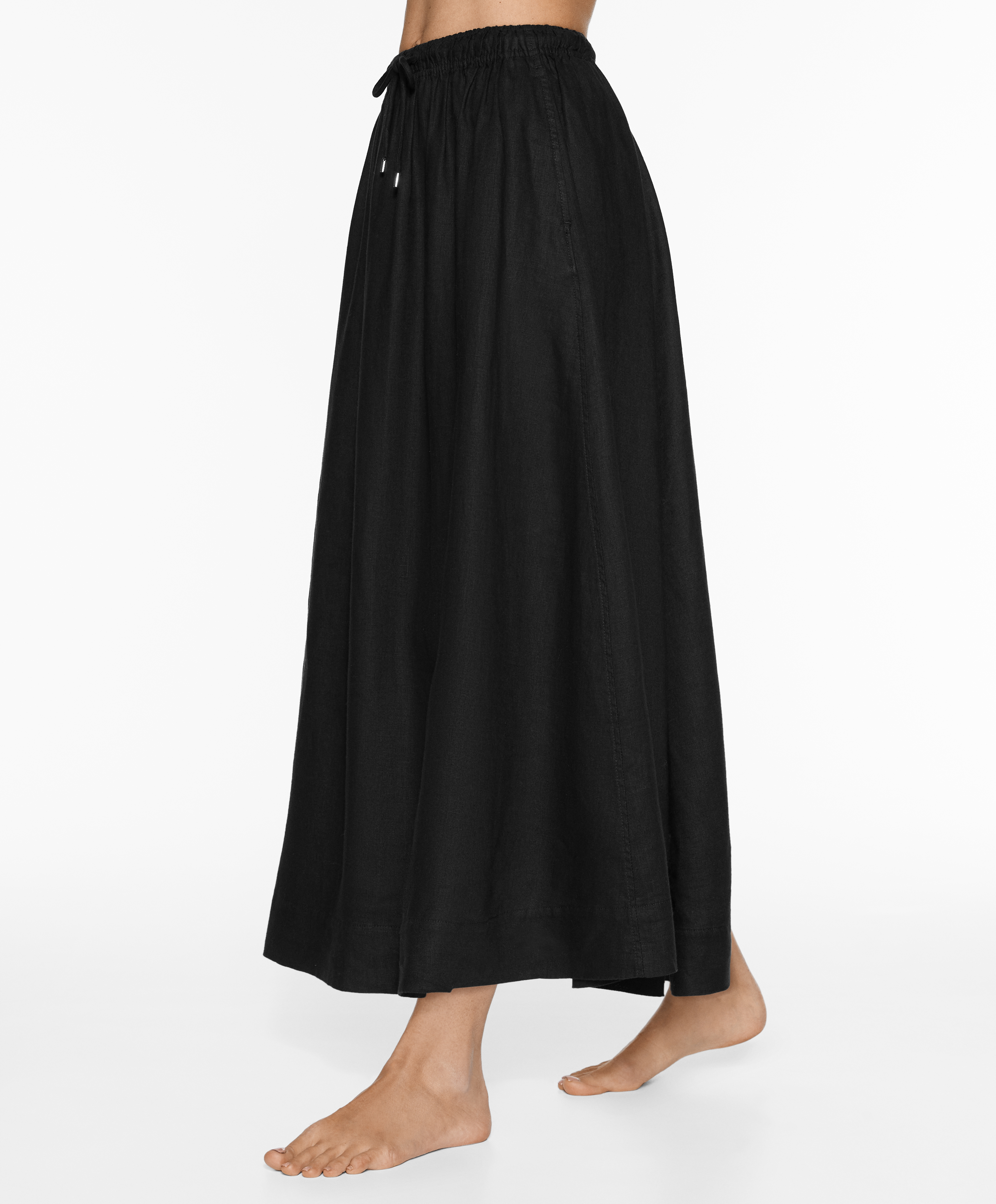 OYSHO Long 100% linen skirt