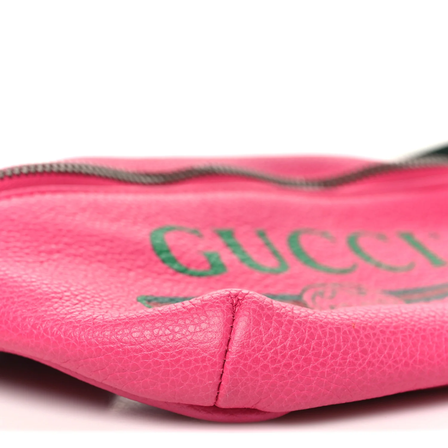 Grained Calfskin Small Logo Belt Bag Box Pink Green - Top Club
