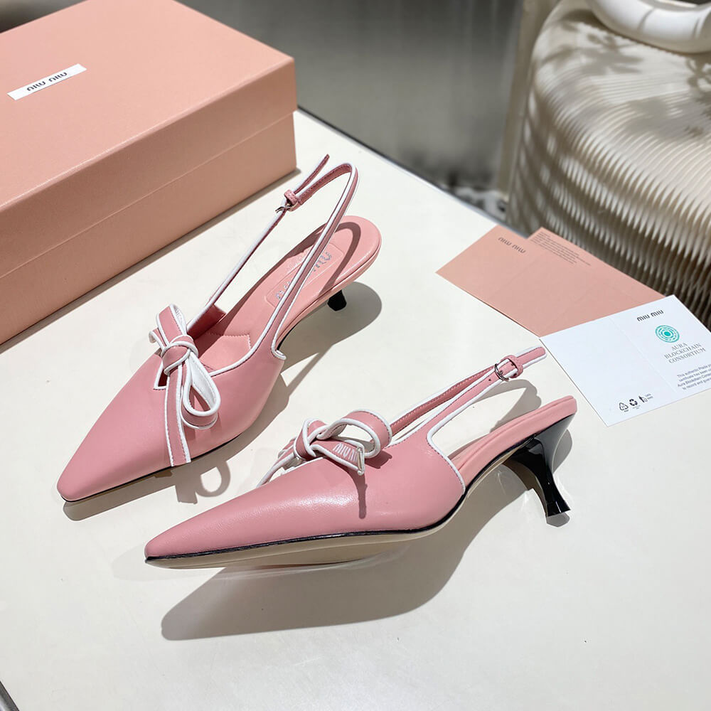 MiuMiu Nappa leather slingback pumps - Top Club