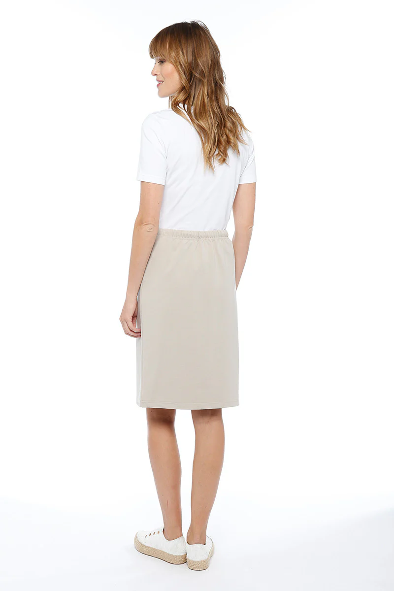 Jupe molleton femme beige
