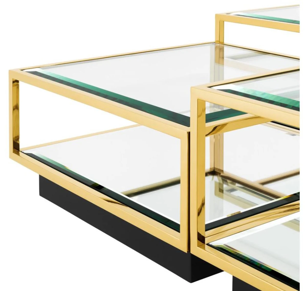 Art Deco Luxury Coffee Table Gold Set of 4 - Living Room Salon Table