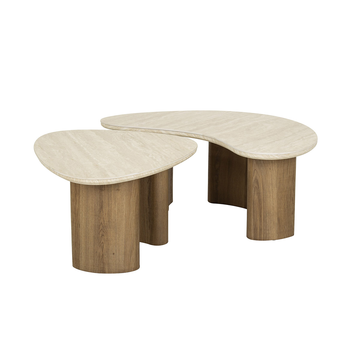 Salontafel Limestone Organisch Duo