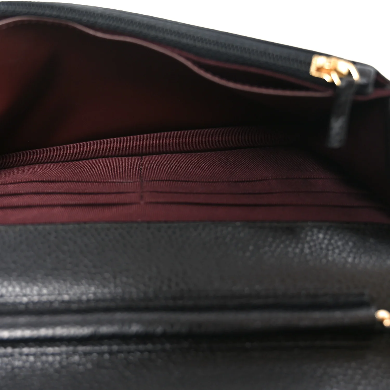 Caviar Quilted Wallet on Chain WOC Black - Top Club