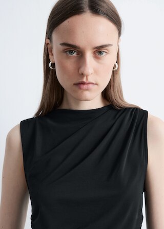 & Other Stories DRAPED JERSEY TOP