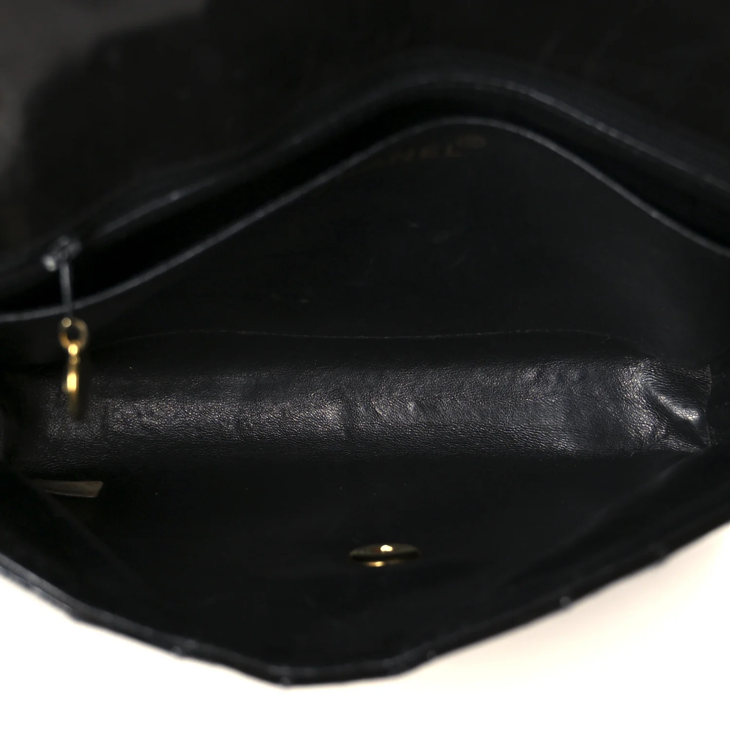 Patent Vertical Quilt Small Flap Black - Top Club