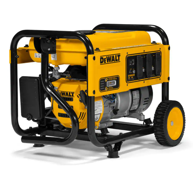 DEWALT 6500-Watt Manuelle Start Gas-Powered Portable Generator mit Idle Control, Überdachte Steckdosen und CO Protect