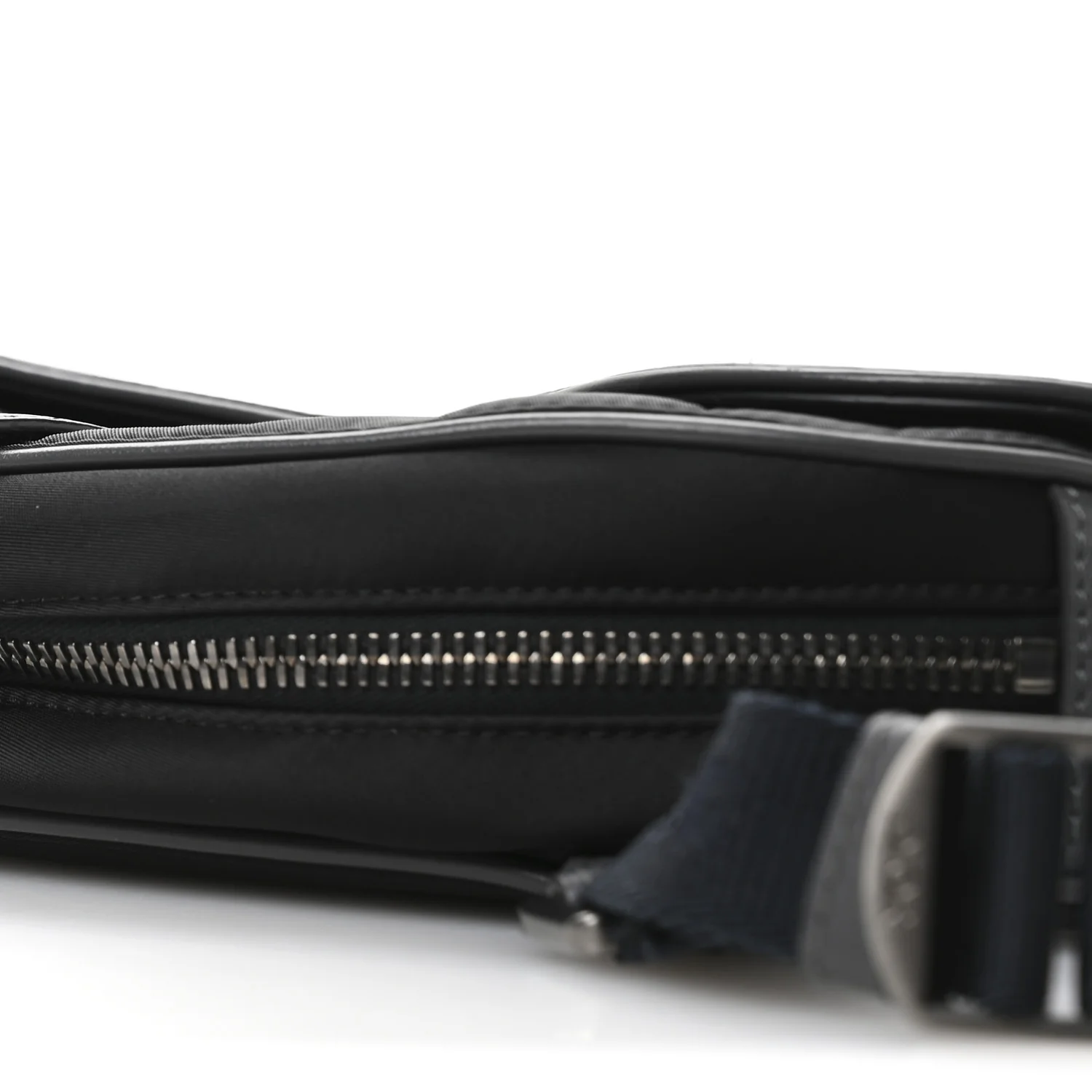 Nylon Grained Calfskin Saddle Bag Black Multicolor - Top Club