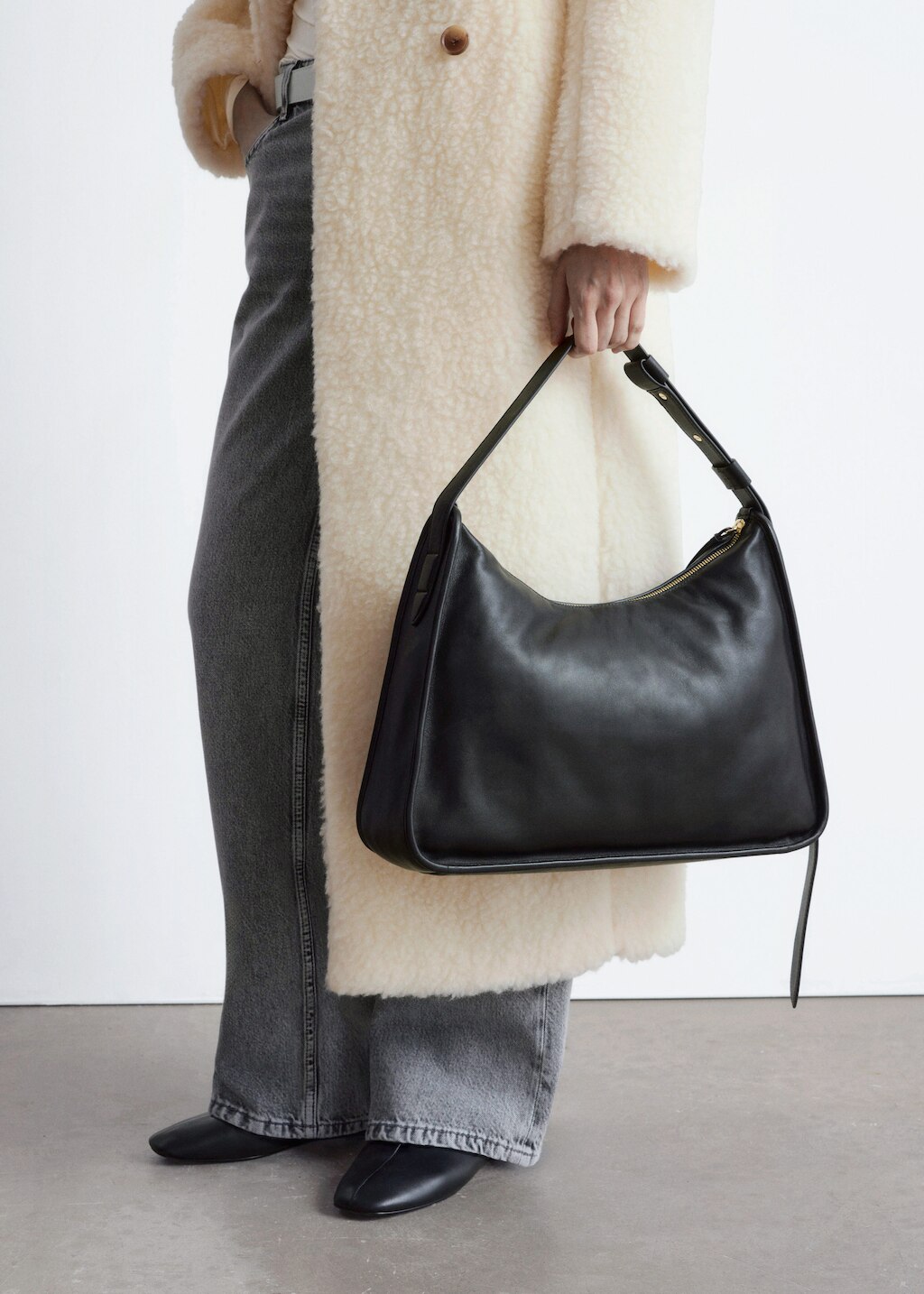 & Other Stories LEATHER TOTE BAG