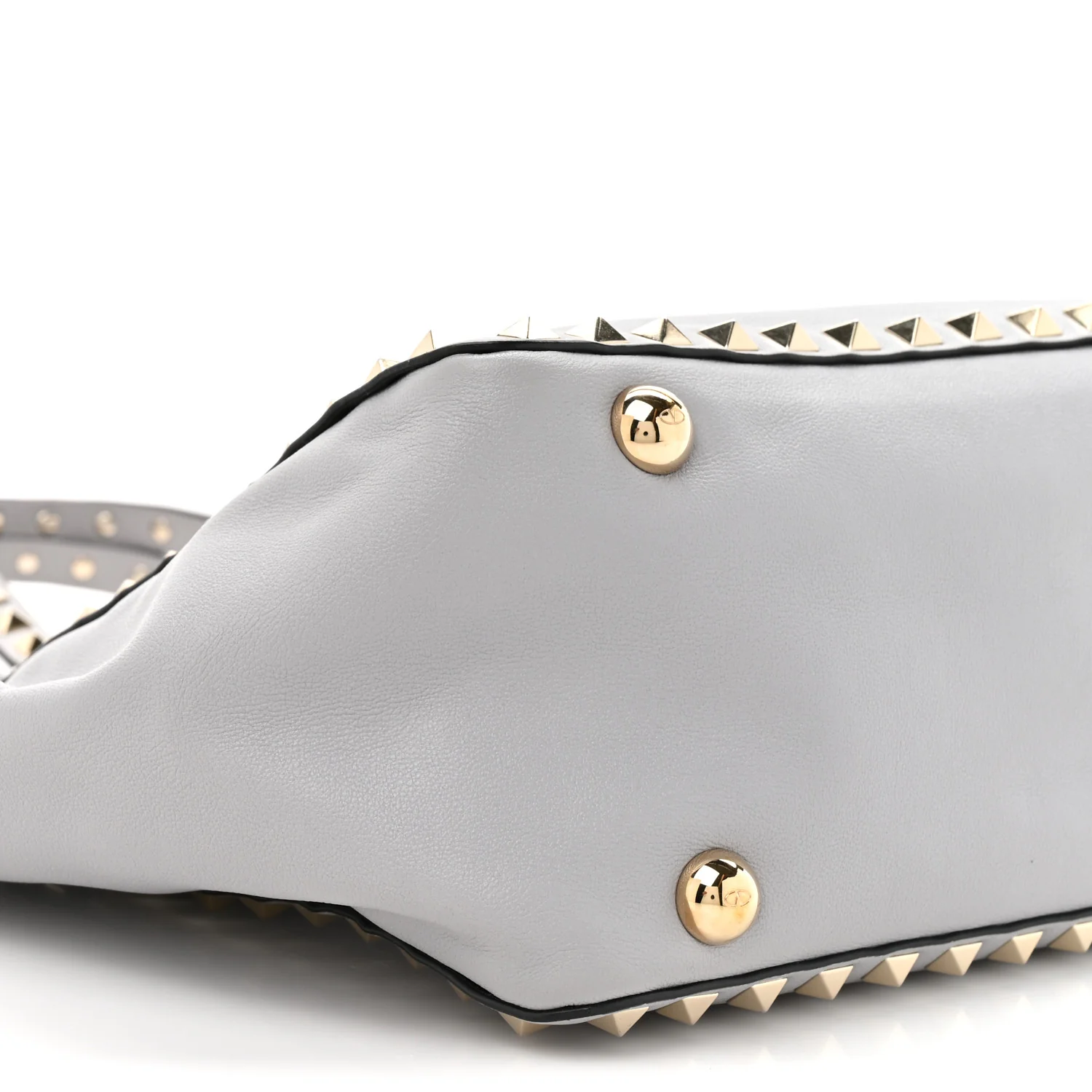 Vitello Small Rockstud Tote Grey - Top Club