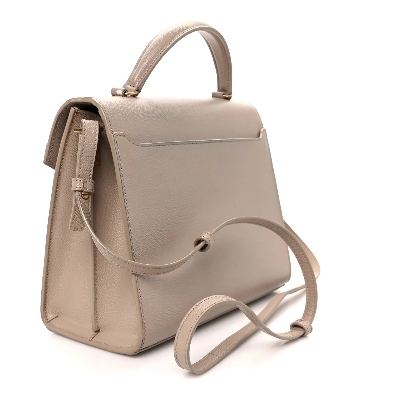 Grain de Poudre Medium Classic Monogram Cassandra Top Handle Dark Beige - Top Club