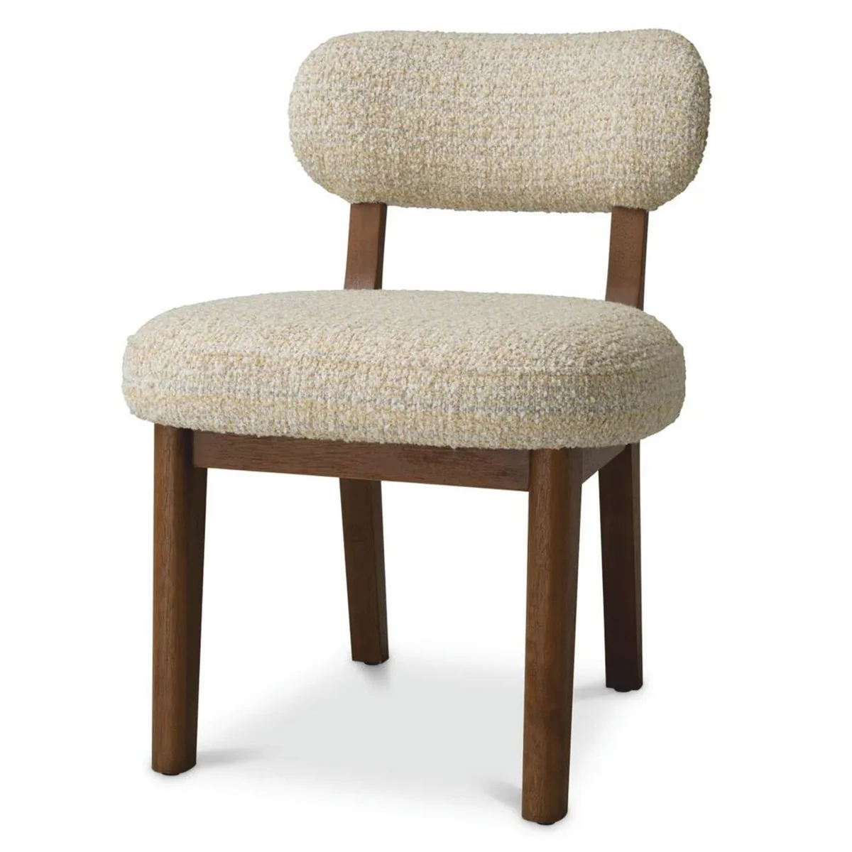 Luxury dining room chair beige / dark brown H. 77.5 cm - Dining room furniture