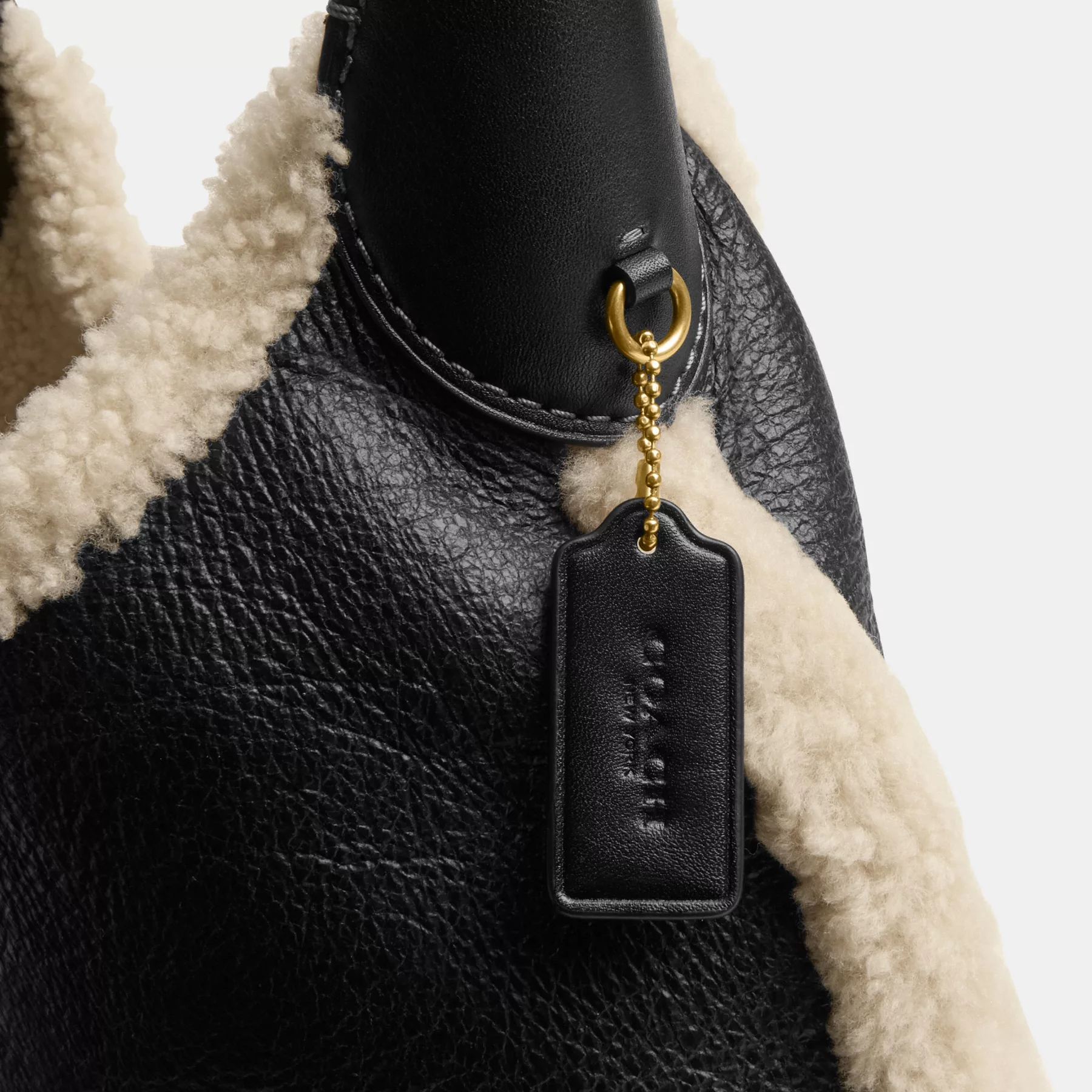 COACH BROOKLYN SHOULDER BAG 28 IN SHEARLING