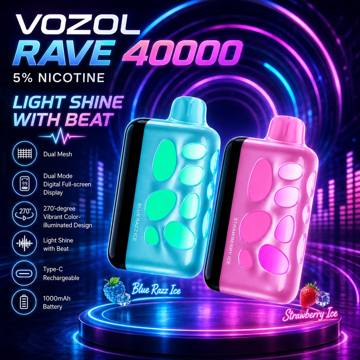 Vozol Rave 40000 5%