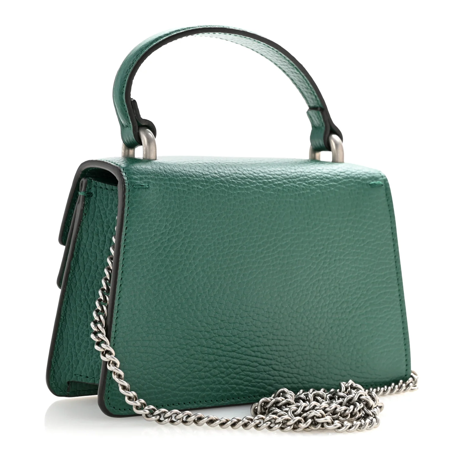 Dollar Calfskin Crystal Mini Dionysus Top Handle Bag Emerald - Top Club