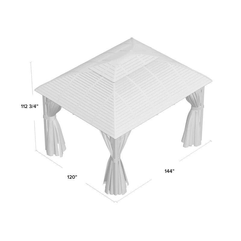 Barreras 12 Ft. W x 10 Ft. D Aluminium Patio Gazebo
