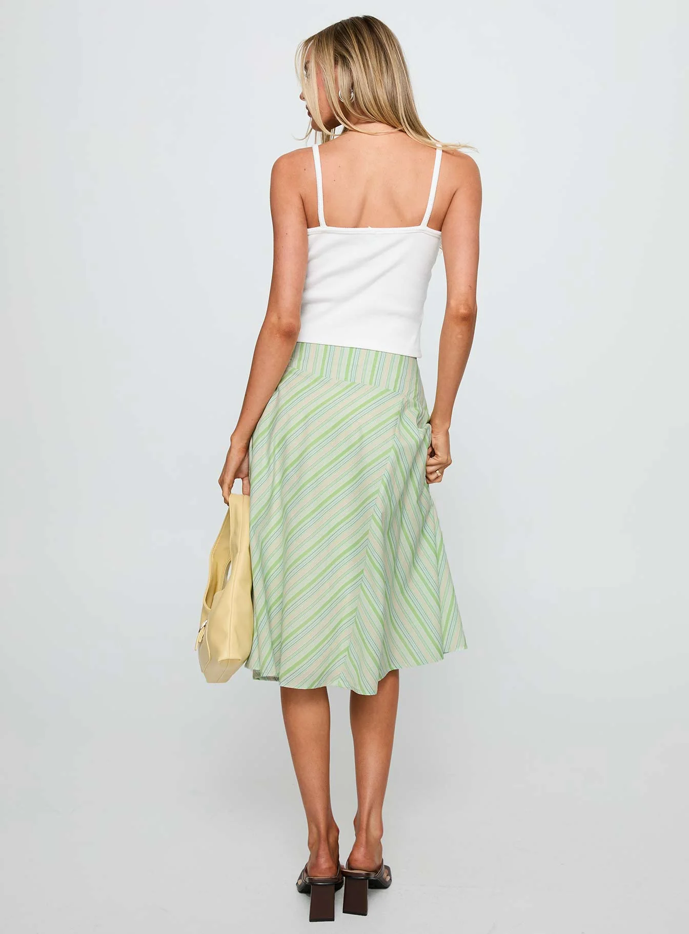 Vettie Midi Skirt Green Multi