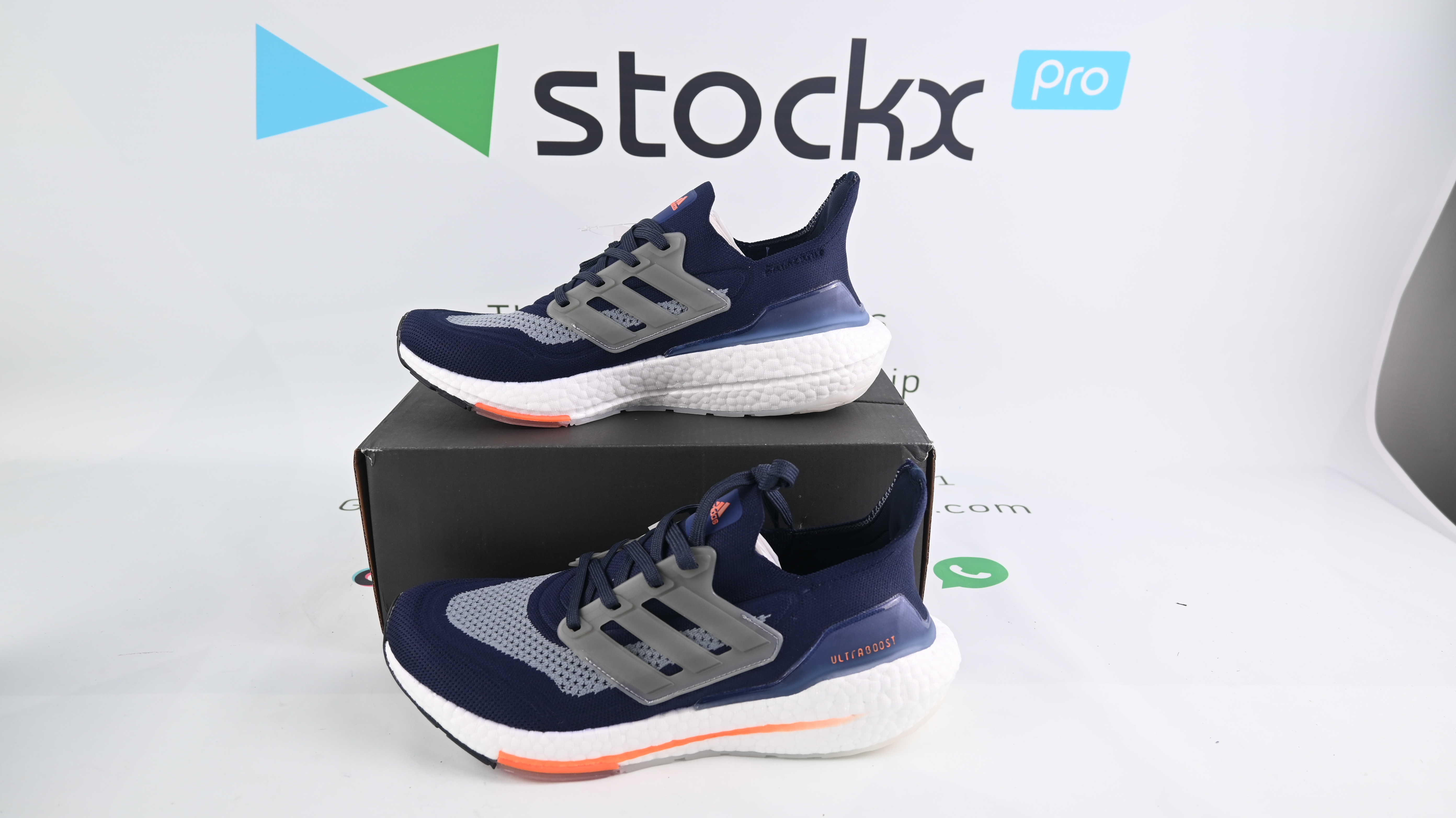 Adidas Ultra Boost 21 Black Blue Oxide Screaming Orange FY0389 - Sneaker Replica Workshop