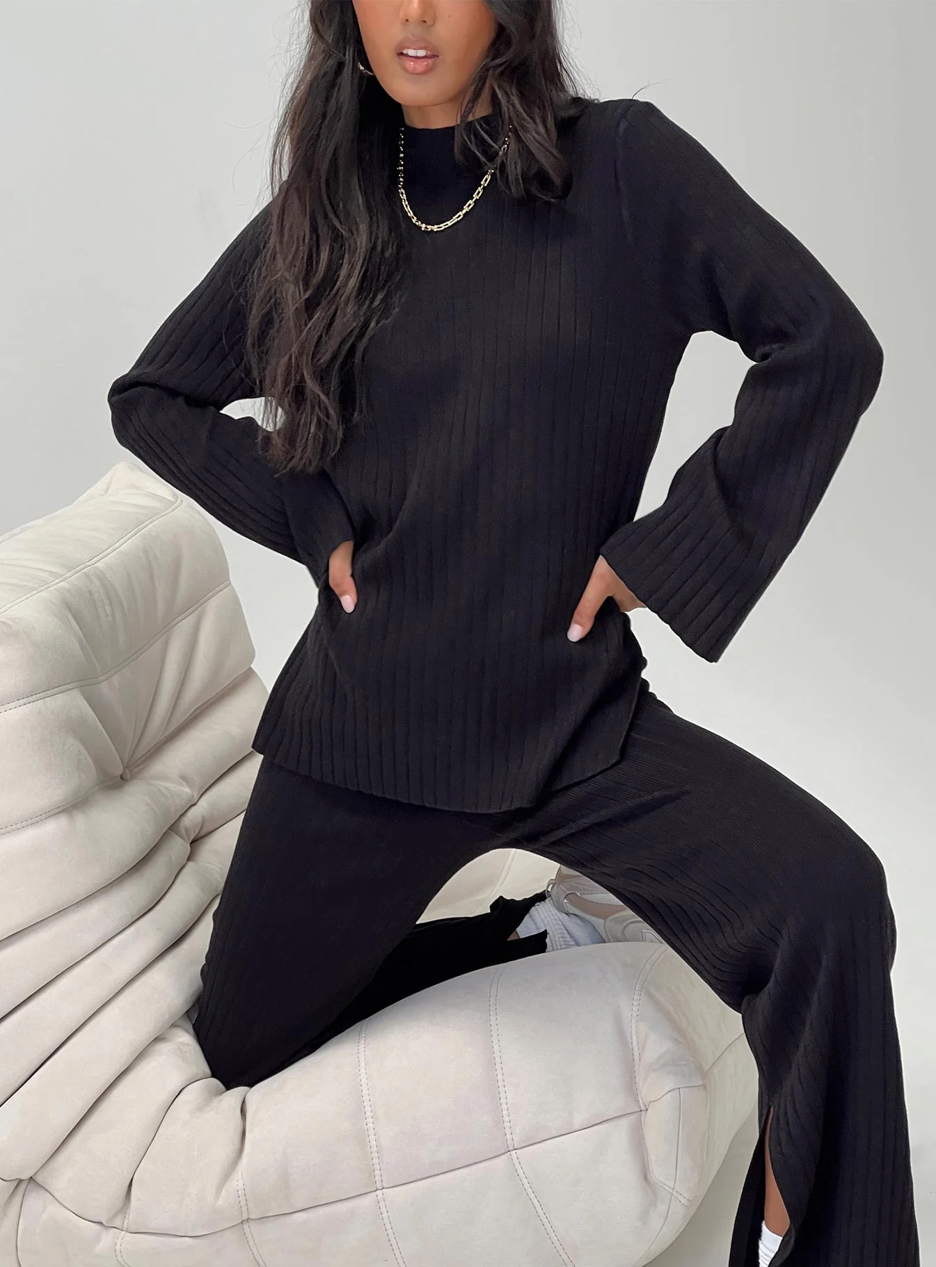 Allen Ribbed Sweater Black