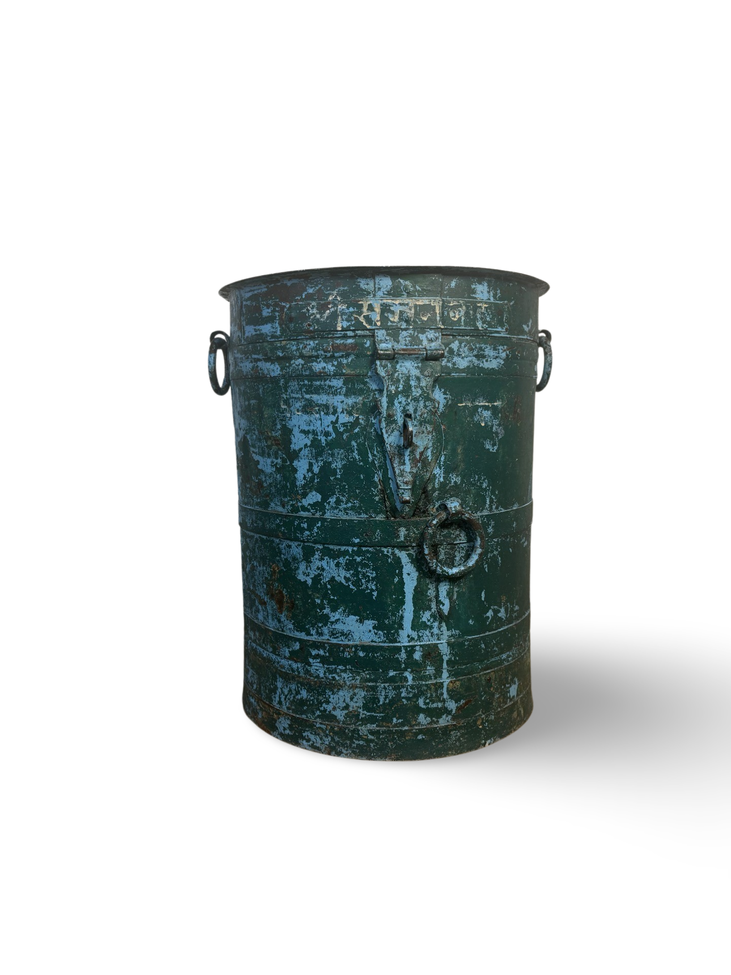 Ton ijzer blauw/groen uniek.