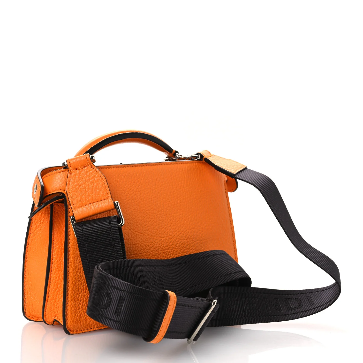 Cuoio Romano Vitello Cover Bi-Color Peekaboo I See U X Cross Satchel Orange - Top Club