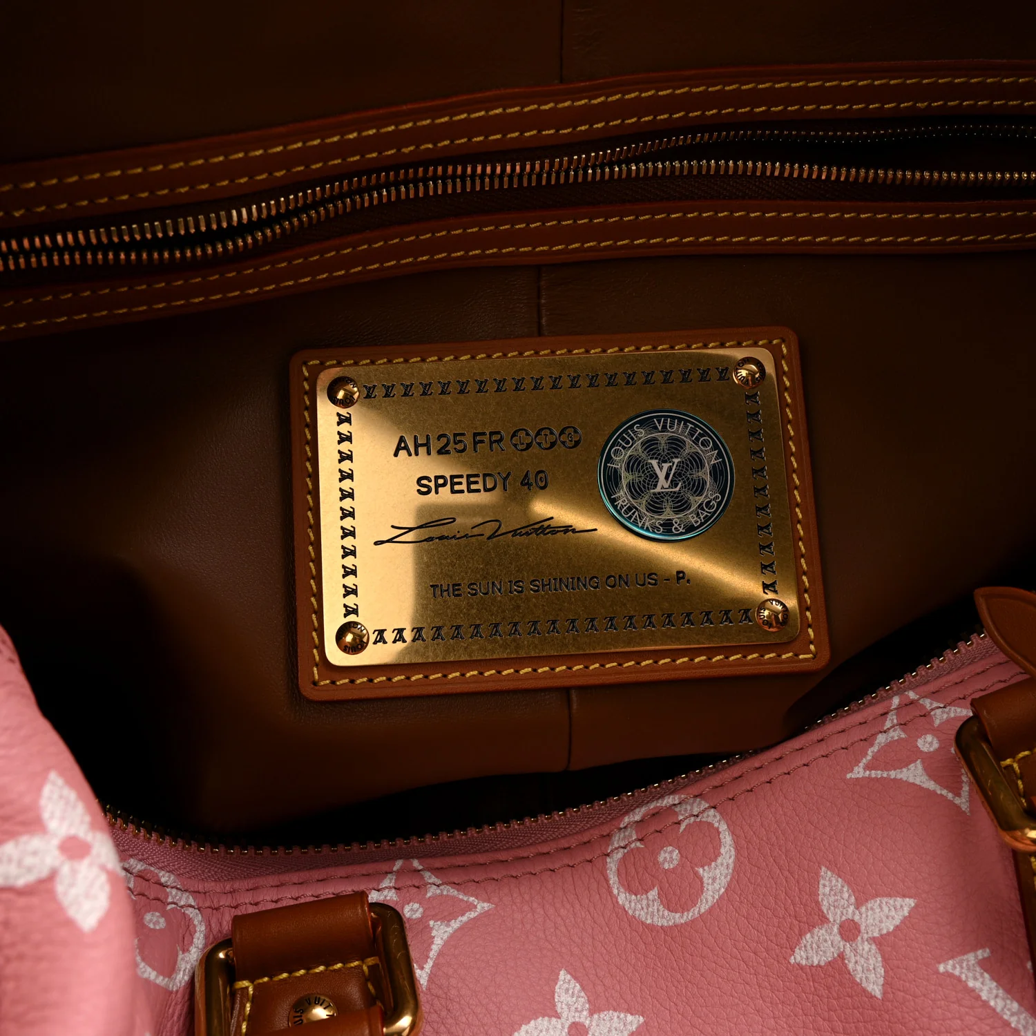 Calfskin Monogram Speedy P9 Bandouliere 40 Pink Sakura - Top Club