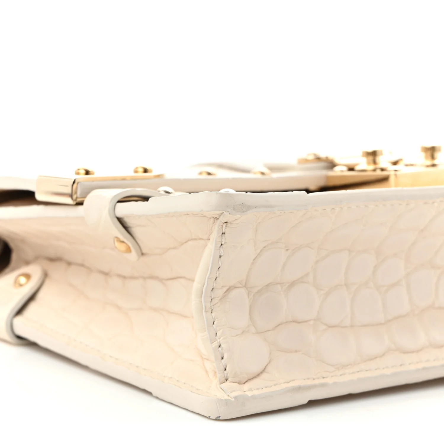 Alligator Trunk Chain Wallet Latte - Top Club