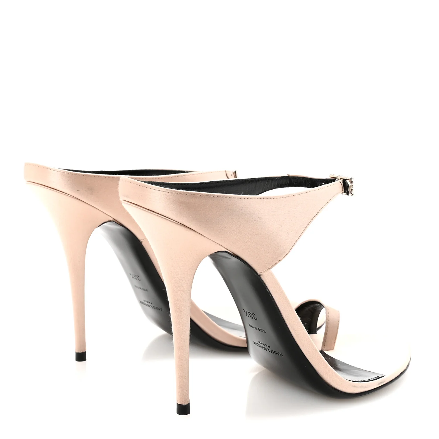 Crepe Satin Dive 110 Mule Sandals 38.5 38.5 Genuine Nude - Top Club
