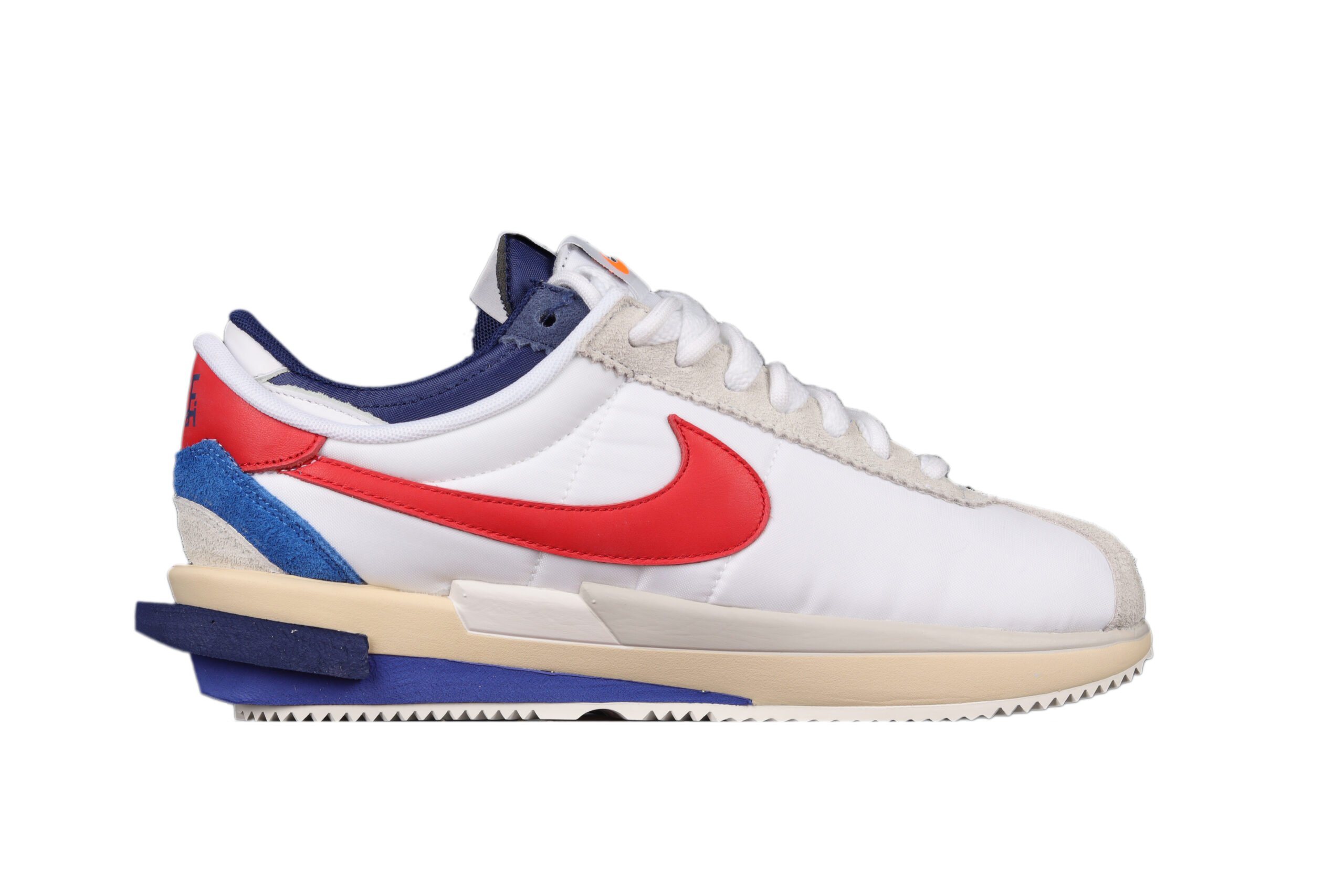Sacai x Nike Cortez White Red Navy Blue - Sneaker Replica Workshop