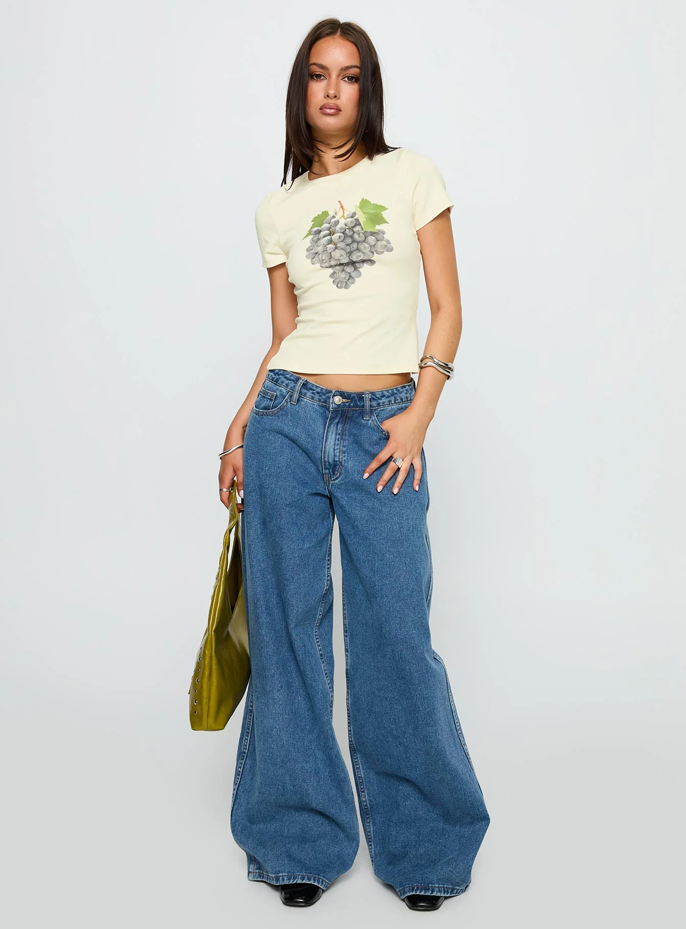 Grapejuice Graphic Top Cream