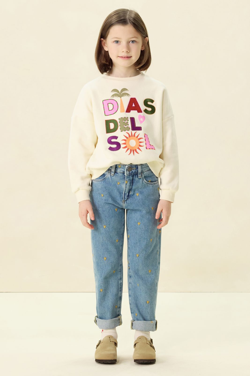 Witte sweater met artwork