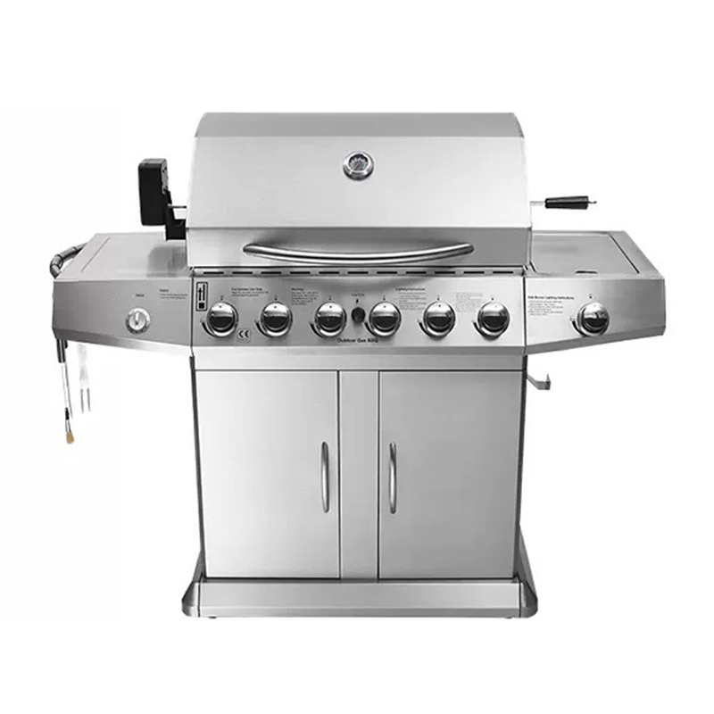 Stainless Steel 6 Burner Gas BBQ Grill
