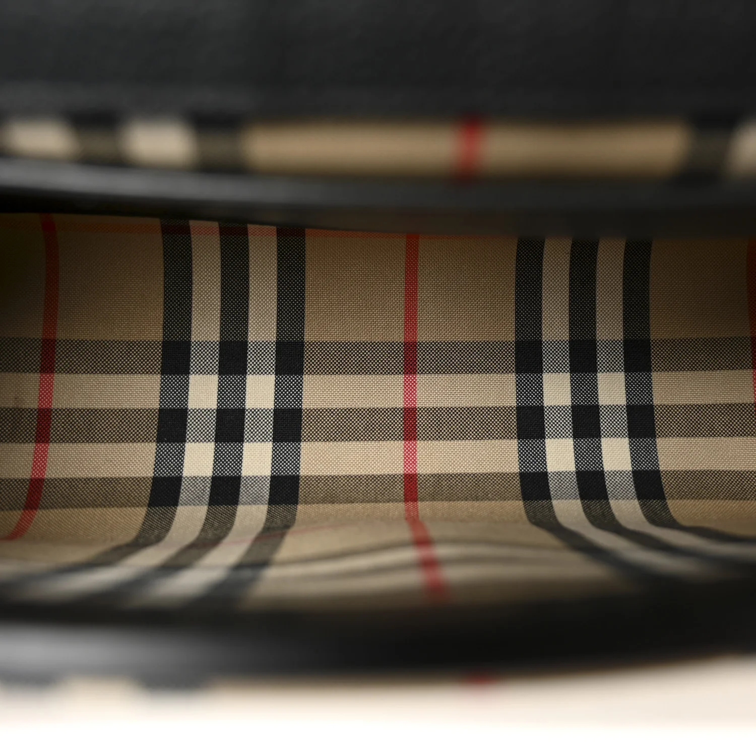 Coated Canvas Calfskin Vintage Check Medium Note Crossbody Bag Black - Top Club
