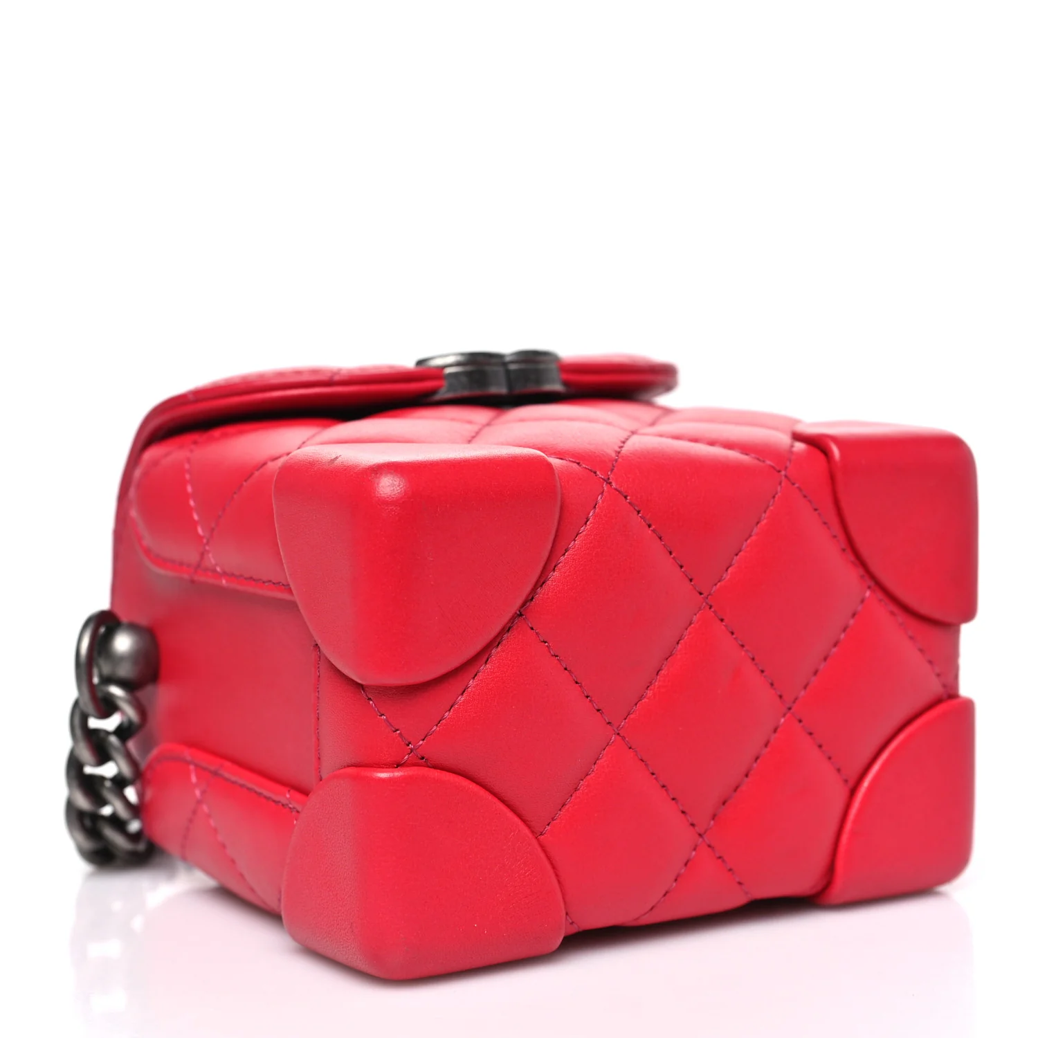 Lambskin Quilted Trunk Bag Pink - Top Club