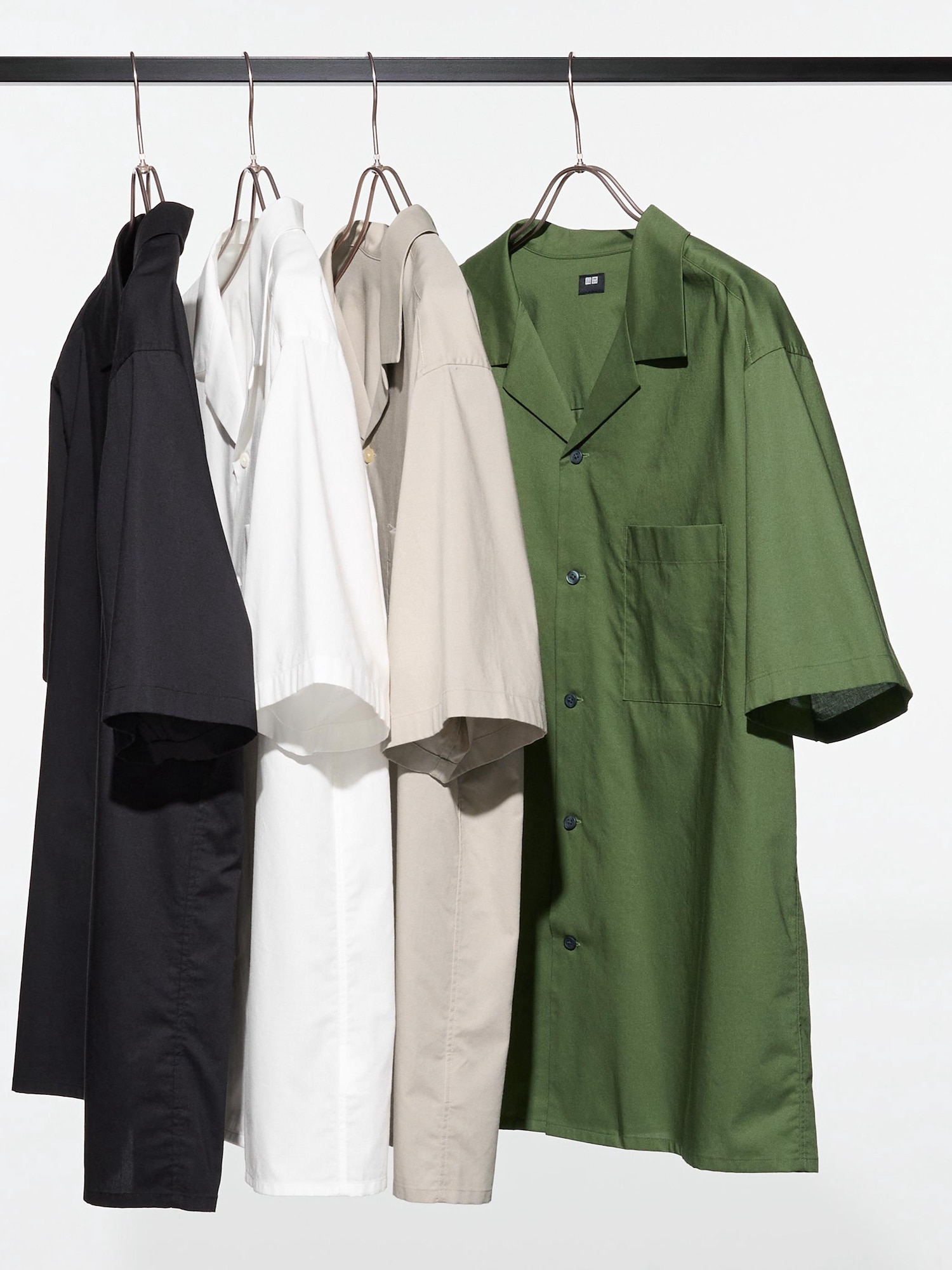 Modal Cotton Open Collar Short Sleeve Shirt
