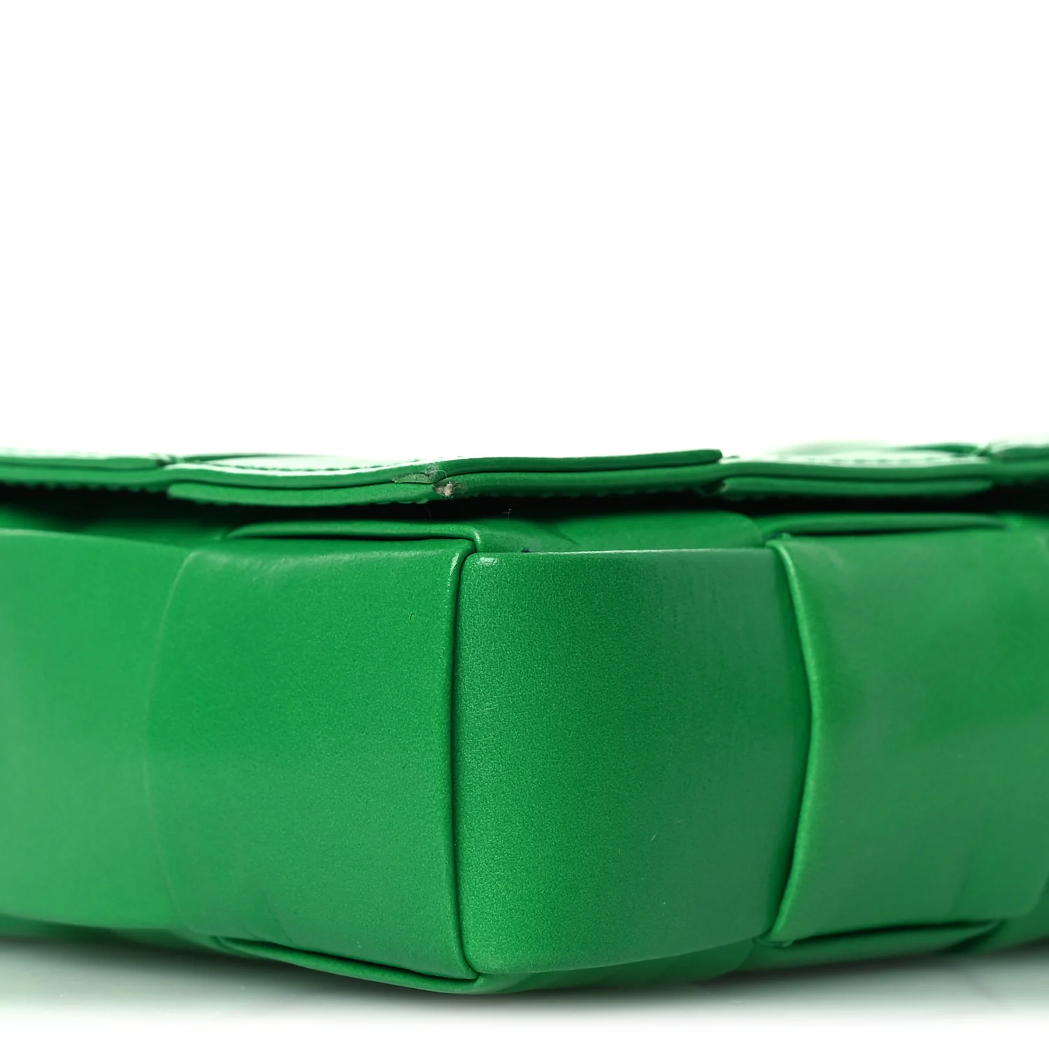 Paper Calfskin Maxi Intrecciato Small Cassette Crossbody Bag Grass - Top Club