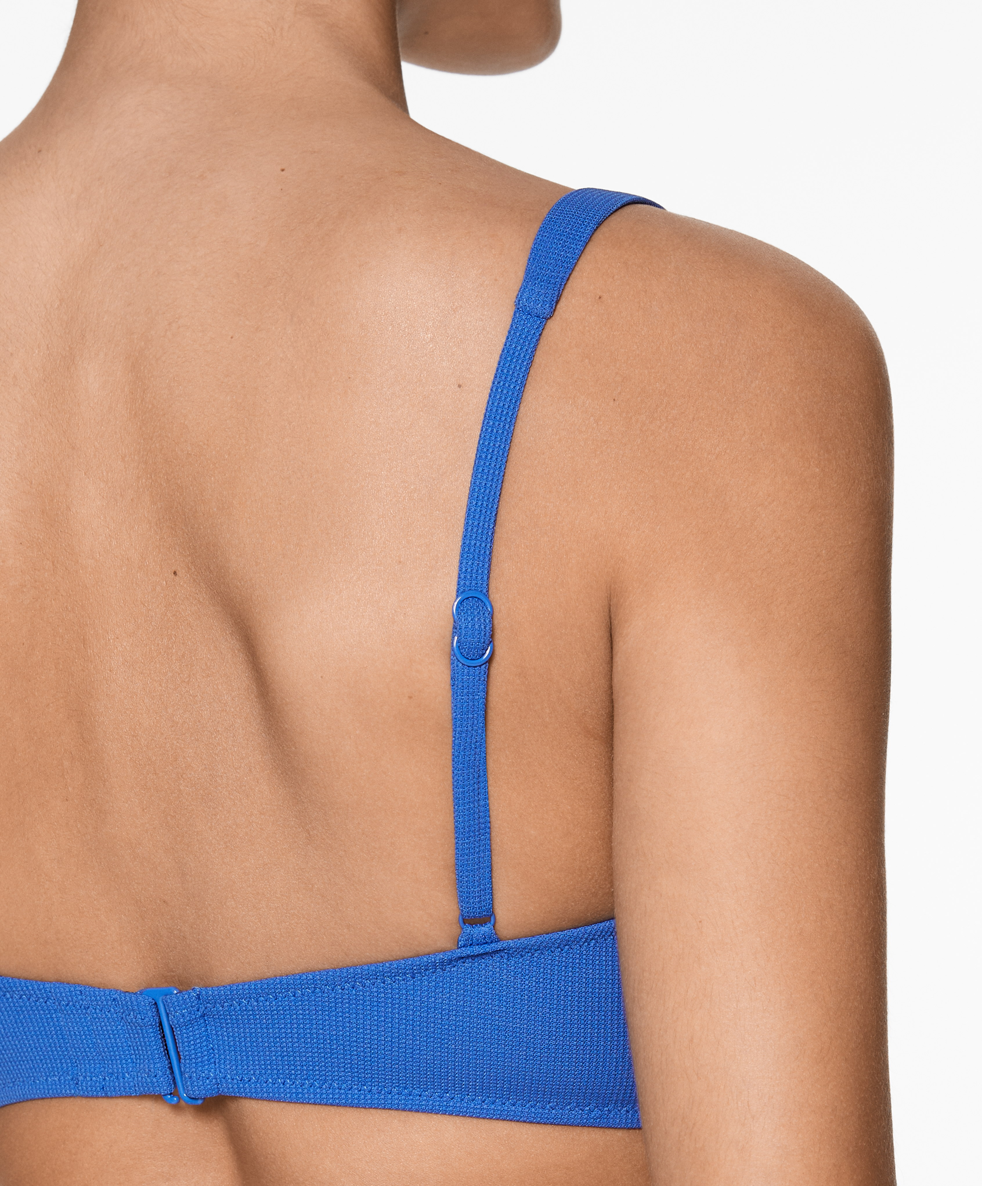 OYSHO Piqué crossover halter bikini top