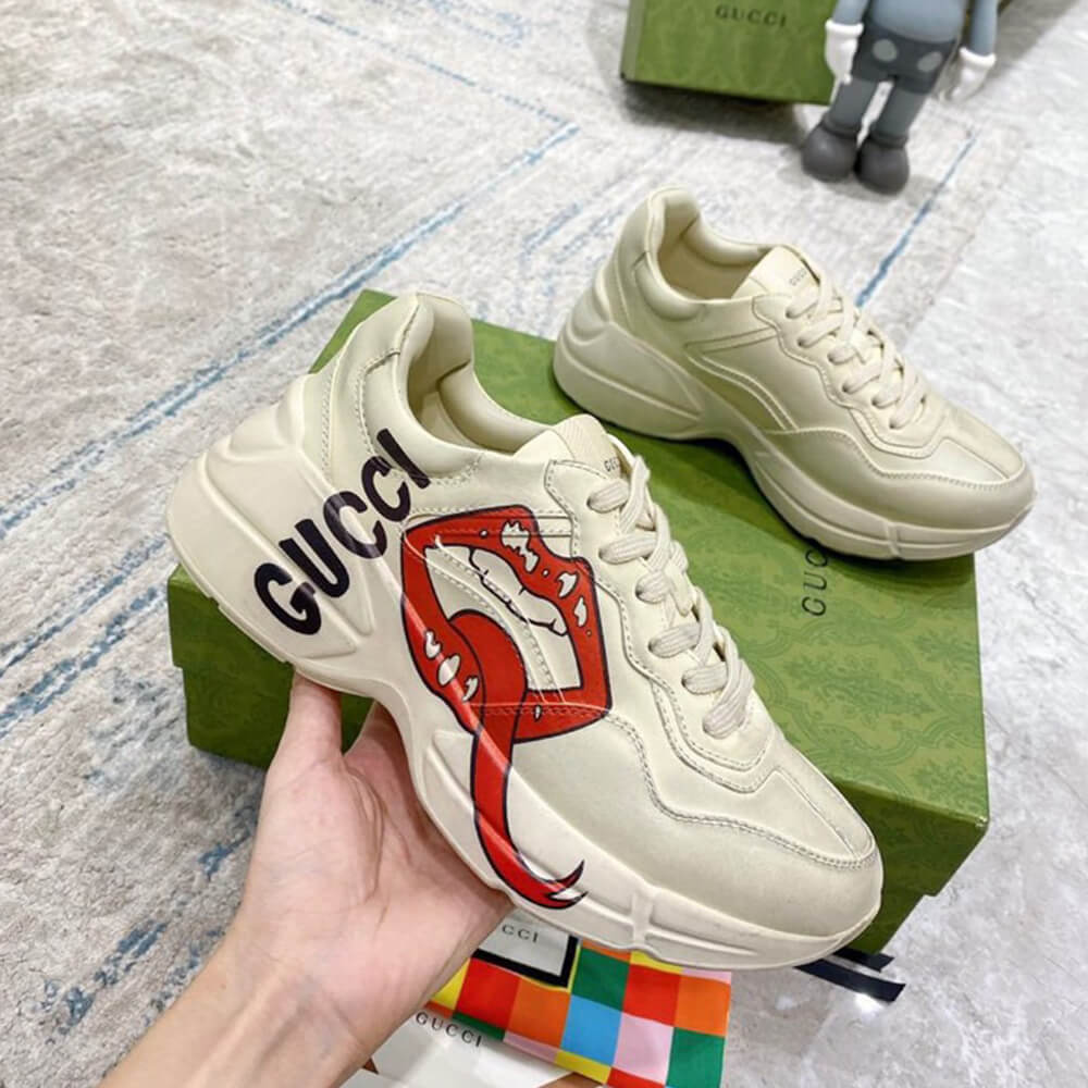 Rhyton sneaker with mouth print - Top Club