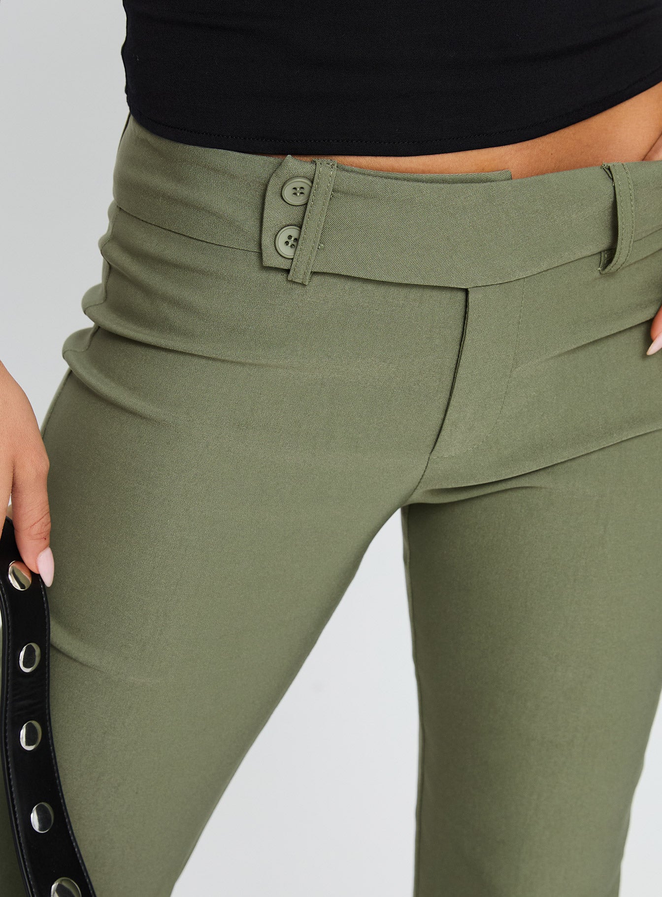 Kinkirk Flared Pants Olive Green