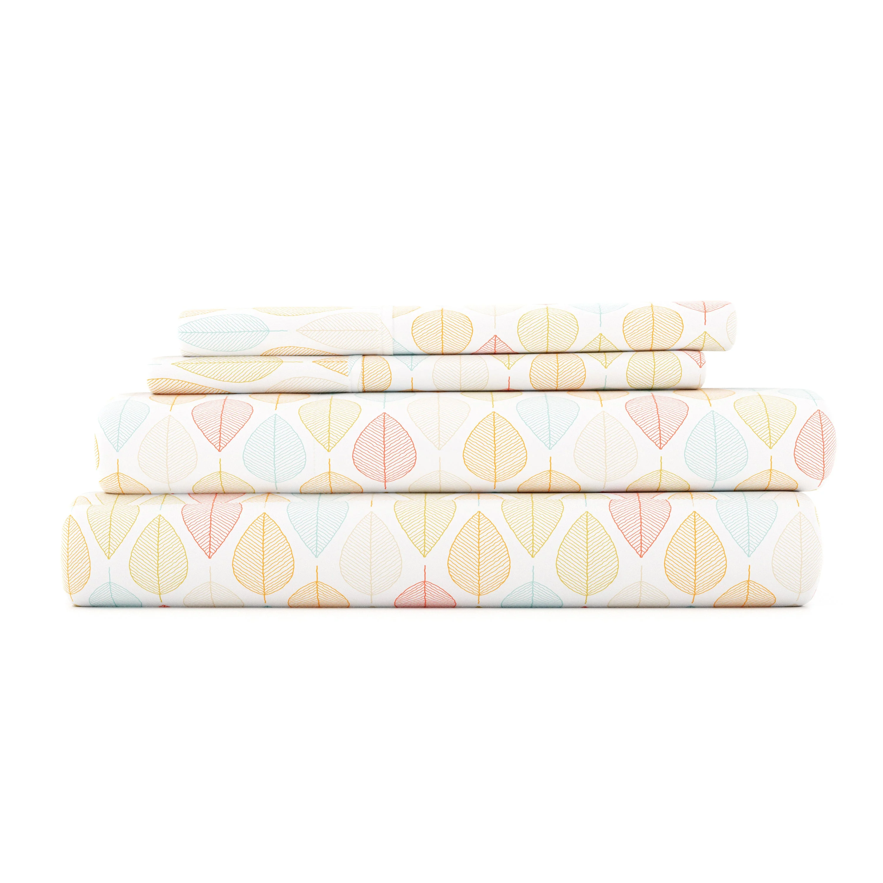 Leaf Pattern 4-Piece Sheet Set - Sale
