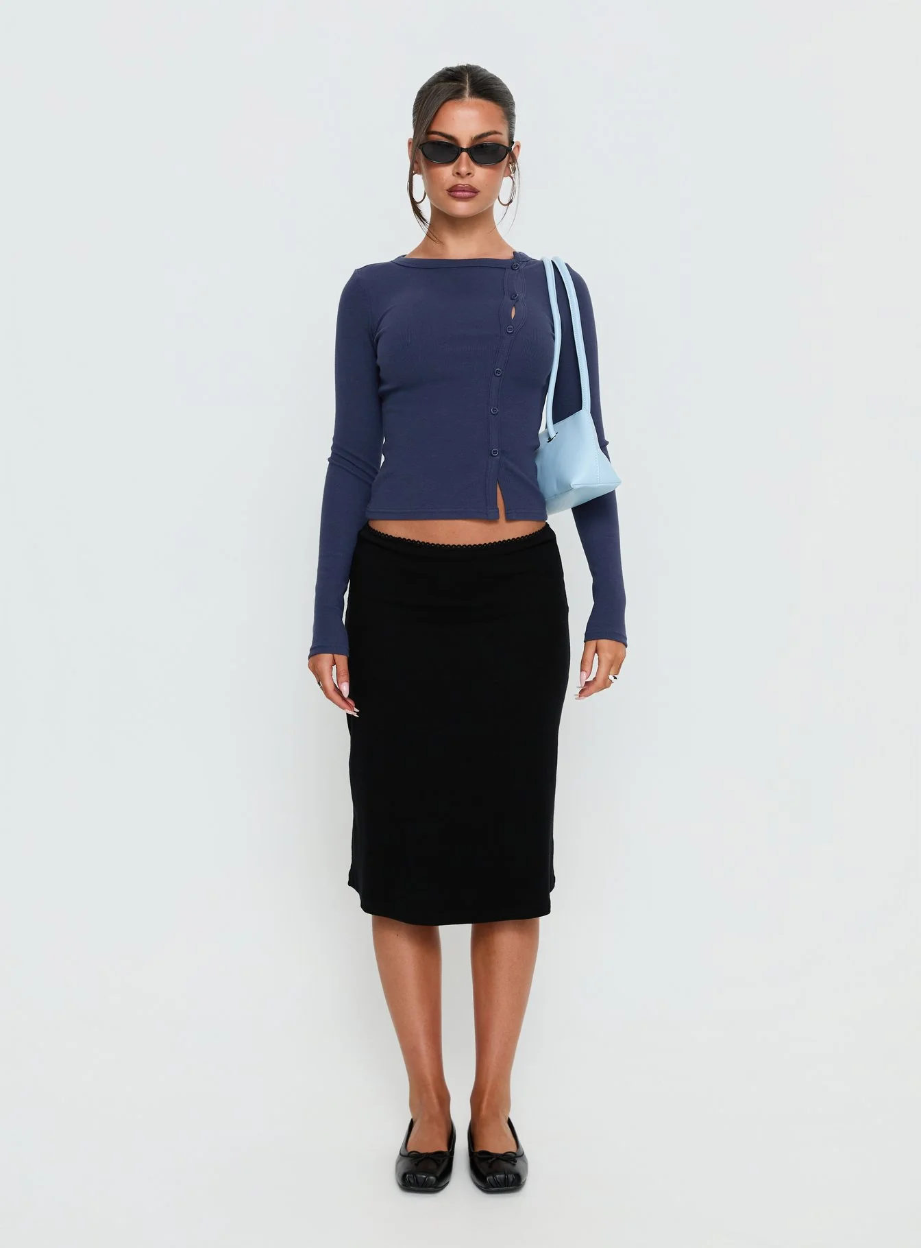 Passoni Long Sleeve Top Navy