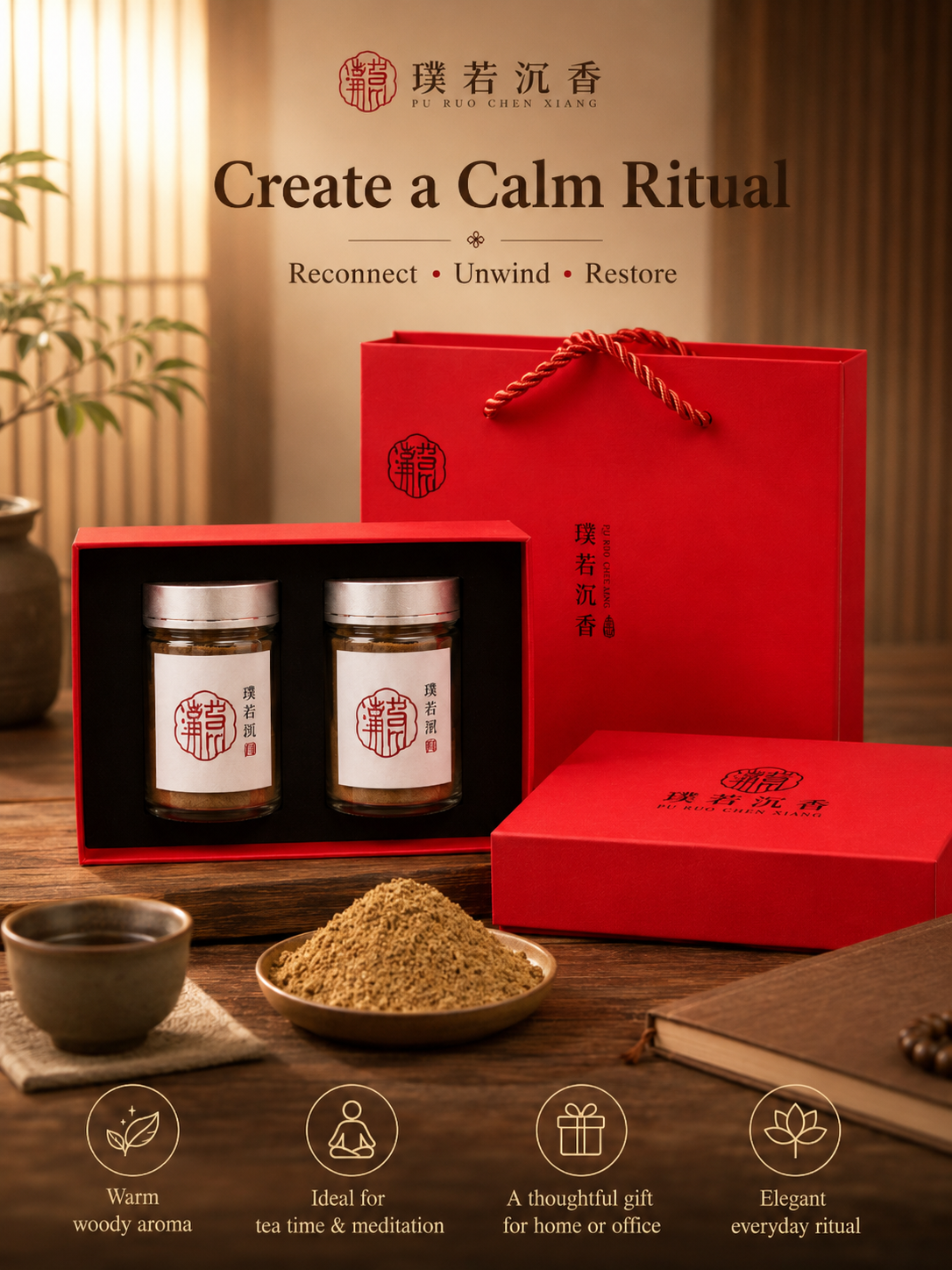 Premium Agarwood Powder Gift Set