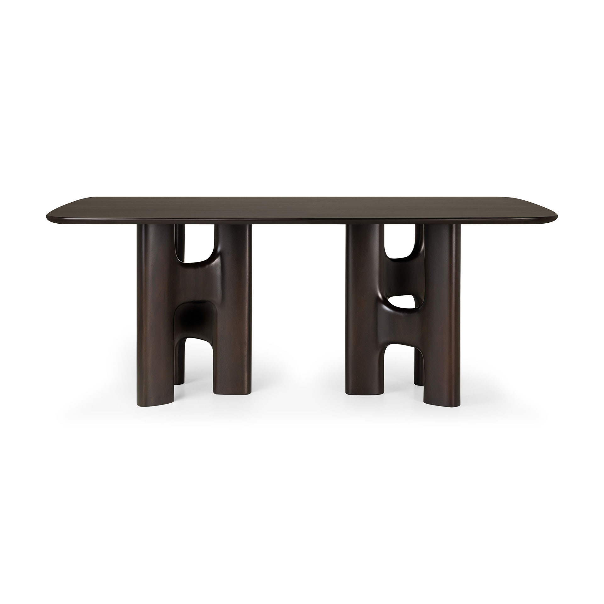 Eettafel Flow 200x110 cm mahonie rose brown