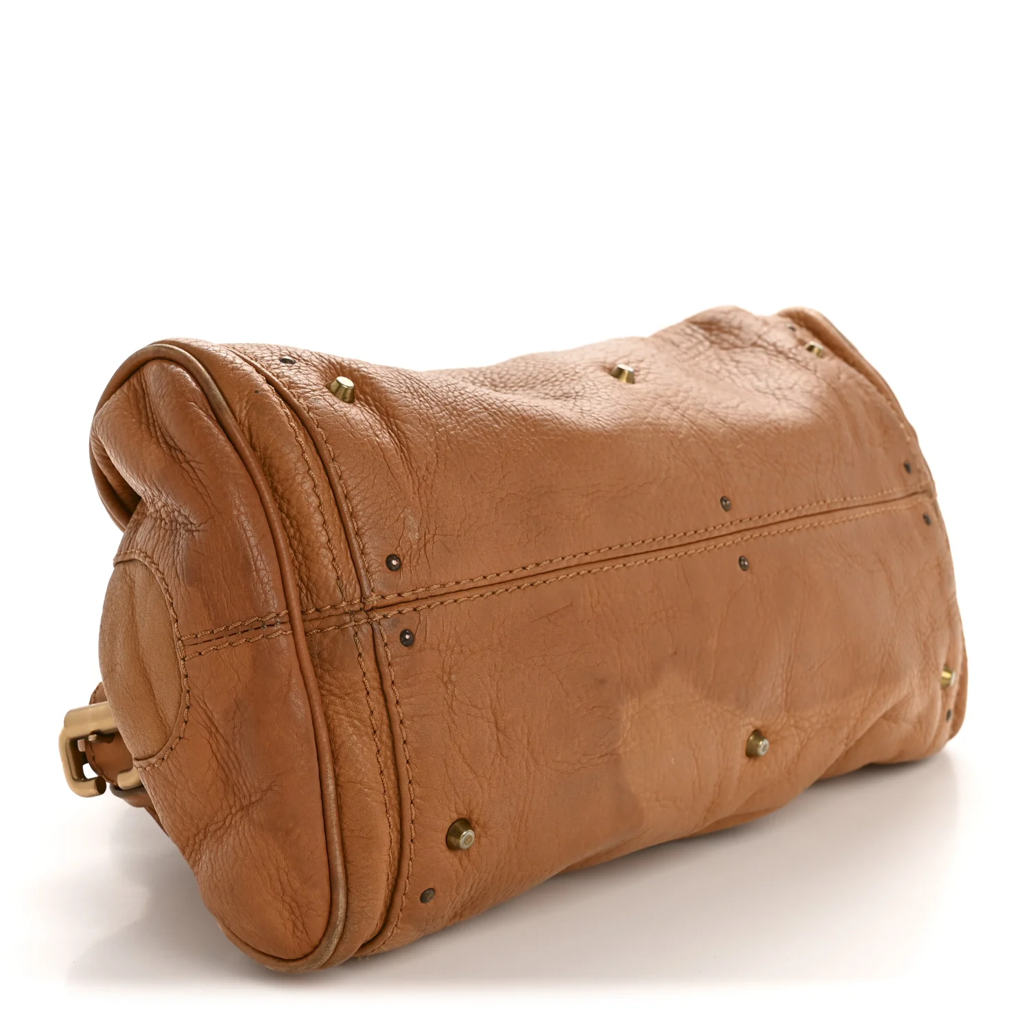 Calfskin Medium Paddington Satchel Tan - Top Club