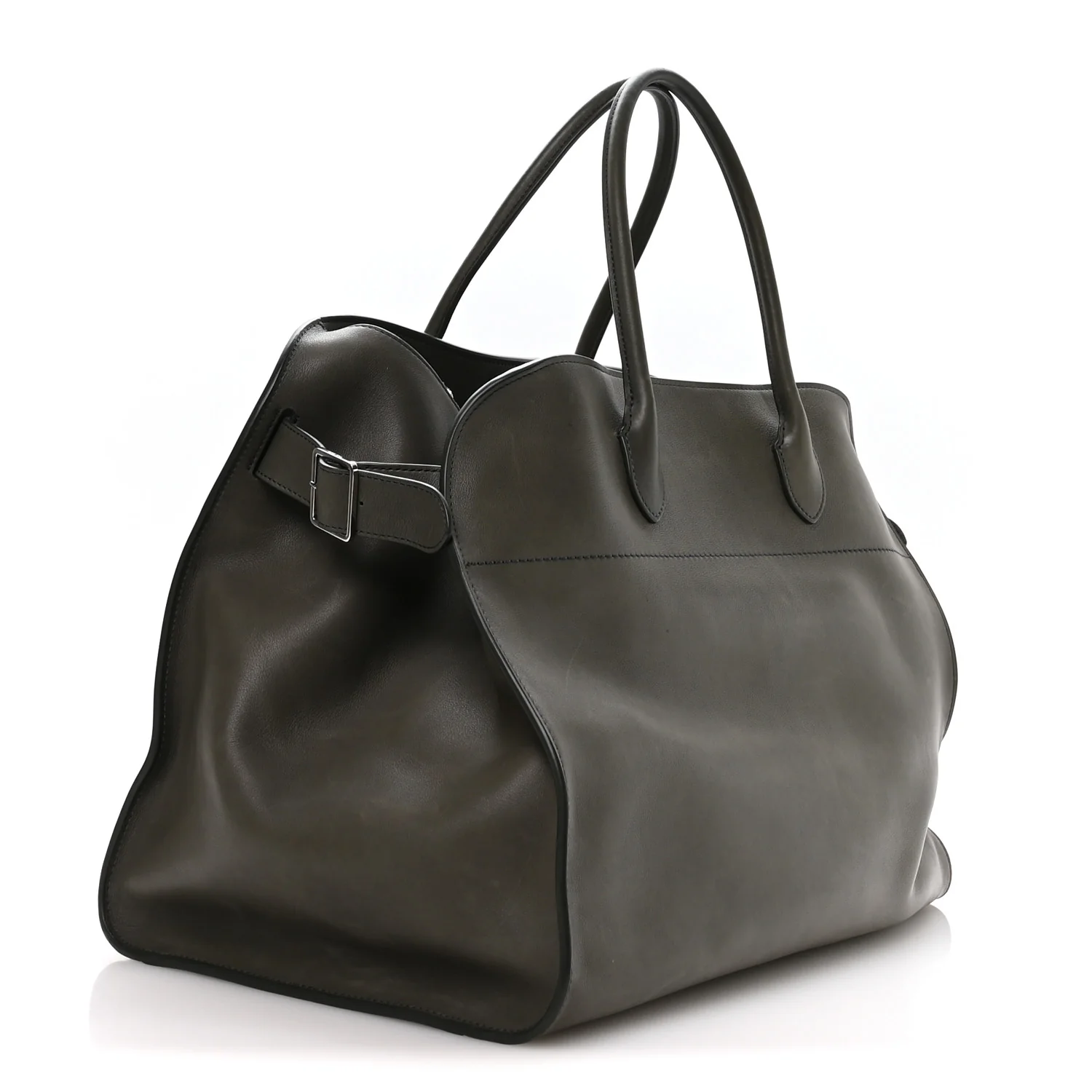 Polished Saddle Calfskin Soft Margaux 17 Koala Grey