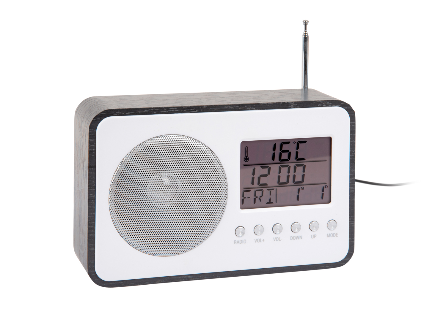 Wekker FM Radio - Zwart