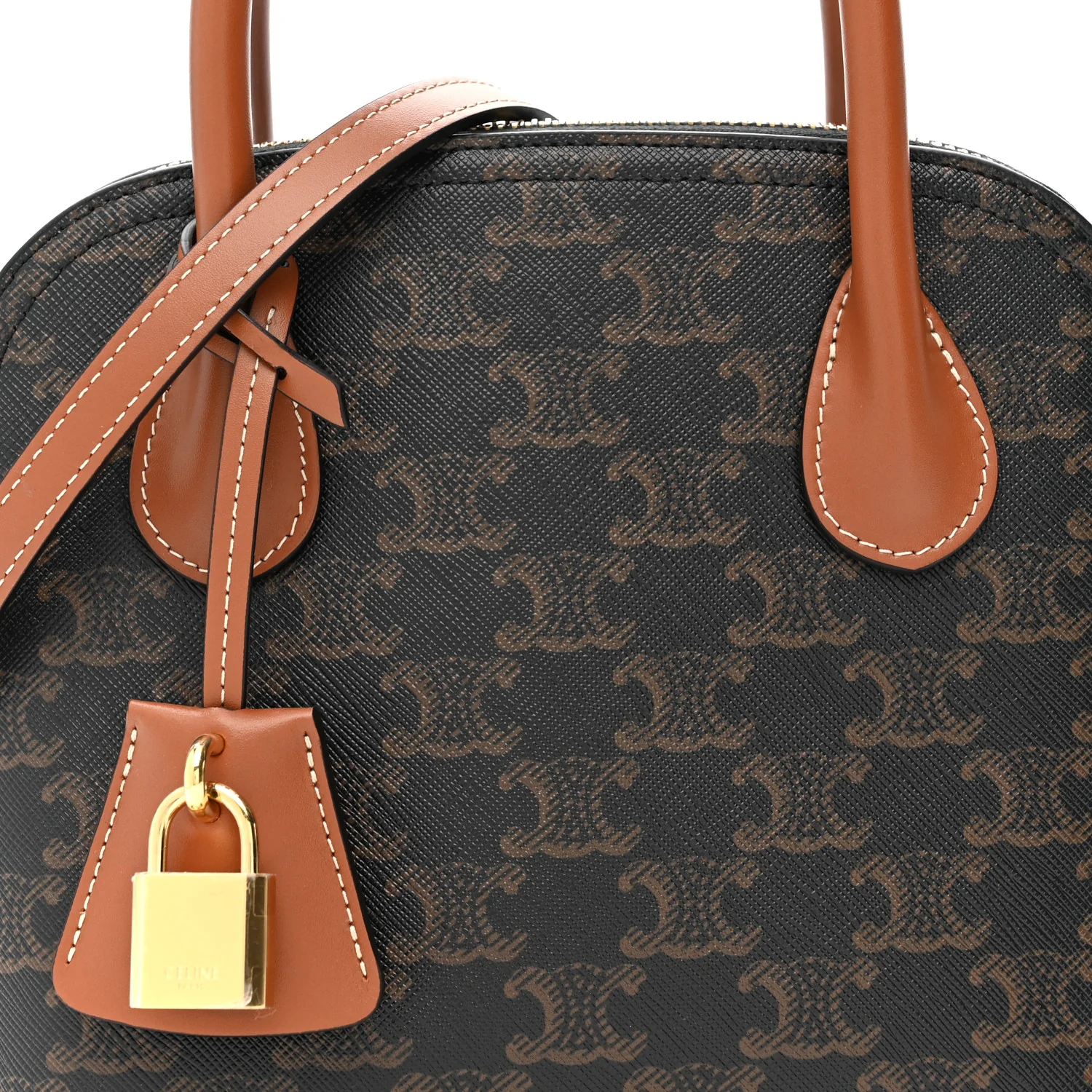 Canvas Calfskin Triomphe Teen Honorine Bag Tan - Top Club