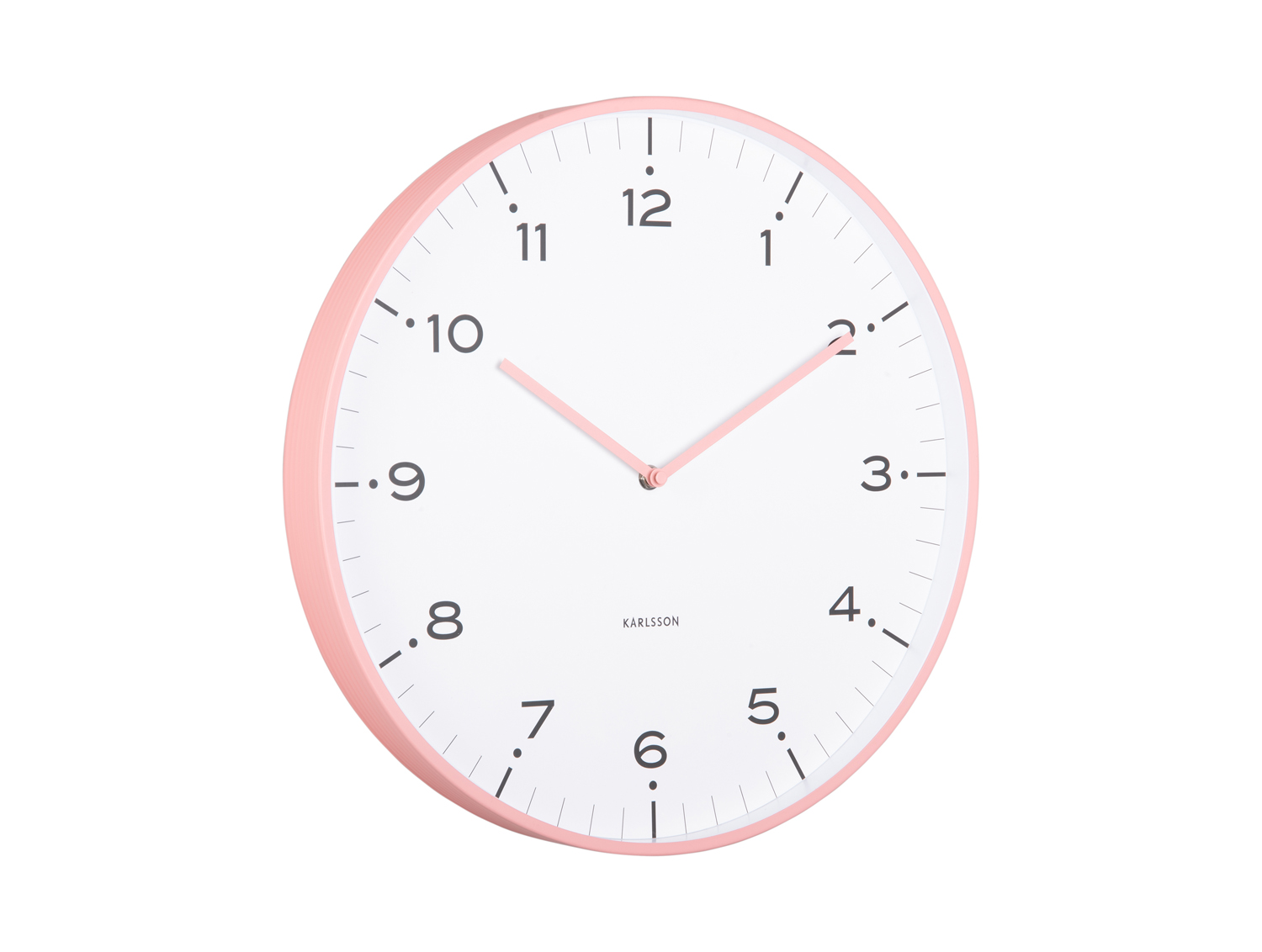 Wall clock Circus Rings flamingo pink